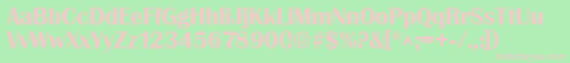 GrenobleBold Font – Pink Fonts on Green Background