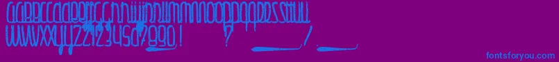 Шрифт GulliverTrash – синие шрифты на фиолетовом фоне