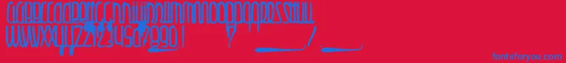 GulliverTrash Font – Blue Fonts on Red Background