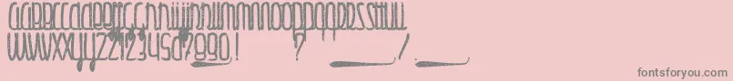 GulliverTrash Font – Gray Fonts on Pink Background