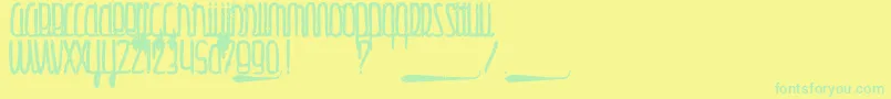 GulliverTrash Font – Green Fonts on Yellow Background