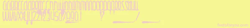 GulliverTrash Font – Pink Fonts on Yellow Background