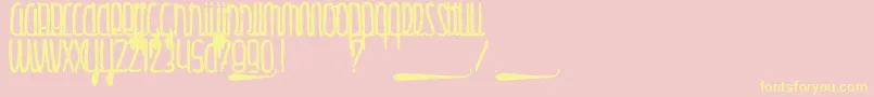 GulliverTrash Font – Yellow Fonts on Pink Background