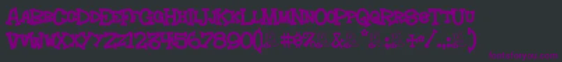 Czcionka Hoedown ffy – fioletowe czcionki na czarnym tle
