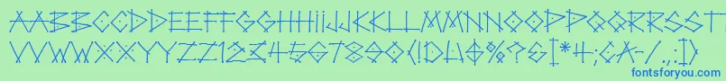 TagLetPlain Font – Blue Fonts on Green Background