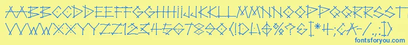 Шрифт TagLetPlain – синие шрифты на жёлтом фоне