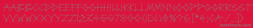 TagLetPlain Font – Gray Fonts on Red Background