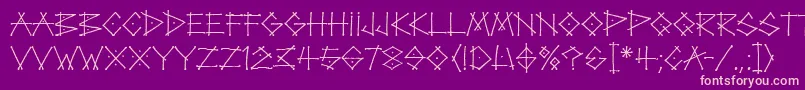 TagLetPlain Font – Pink Fonts on Purple Background