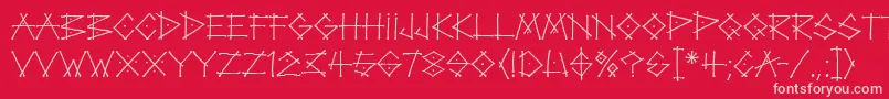 TagLetPlain Font – Pink Fonts on Red Background