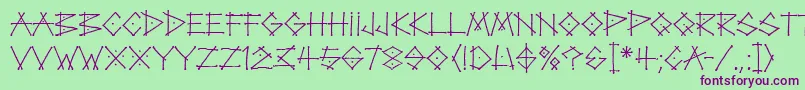 TagLetPlain Font – Purple Fonts on Green Background