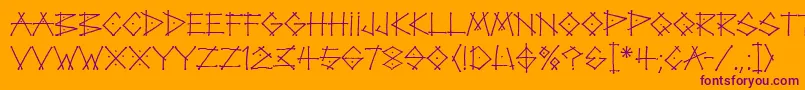 Шрифт TagLetPlain – фиолетовые шрифты на оранжевом фоне
