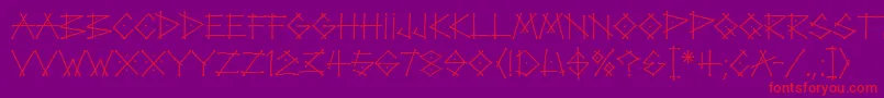 TagLetPlain Font – Red Fonts on Purple Background