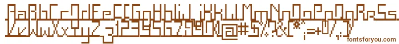Squac-fontti – ruskeat fontit valkoisella taustalla