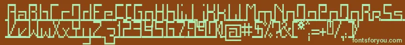 Шрифт Squac – зелёные шрифты на коричневом фоне