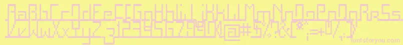 Шрифт Squac – розовые шрифты на жёлтом фоне