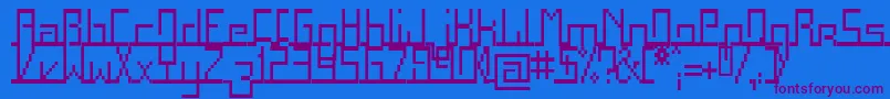Lisätietoja Squac-fontista Squac-fontti – violetit fontit sinisellä taustalla