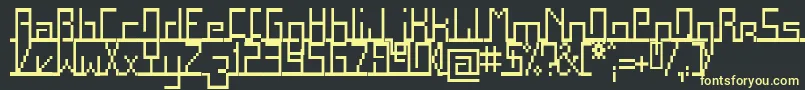 Squac Font – Yellow Fonts on Black Background