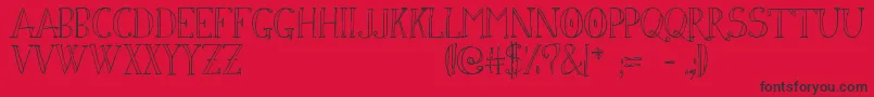 Simonscript Font – Black Fonts on Red Background