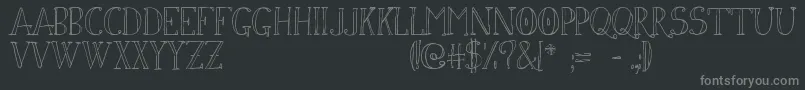 Simonscript-fontti – harmaat kirjasimet mustalla taustalla