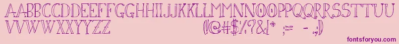 Simonscript Font – Purple Fonts on Pink Background