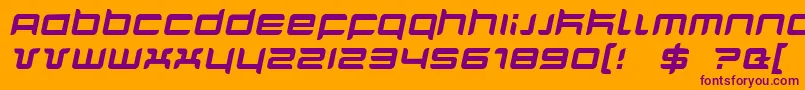 Quarxi Font – Purple Fonts on Orange Background
