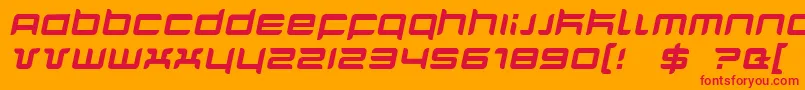 Quarxi Font – Red Fonts on Orange Background