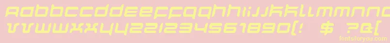 Quarxi Font – Yellow Fonts on Pink Background