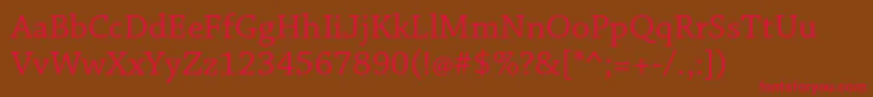 ChaparralproRegular Font – Red Fonts on Brown Background
