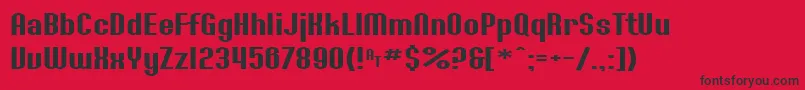 SfWillametteExtended Font – Black Fonts on Red Background