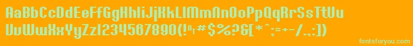 SfWillametteExtended Font – Green Fonts on Orange Background