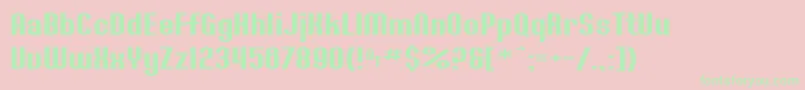 SfWillametteExtended Font – Green Fonts on Pink Background