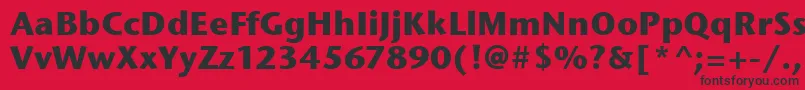 StoneSansItcBold Font – Black Fonts on Red Background