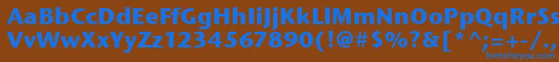 Шрифт StoneSansItcBold – синие шрифты на коричневом фоне
