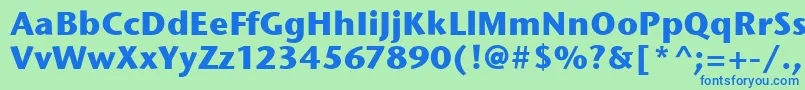 StoneSansItcBold Font – Blue Fonts on Green Background
