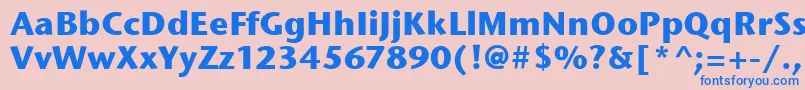 Шрифт StoneSansItcBold – синие шрифты на розовом фоне