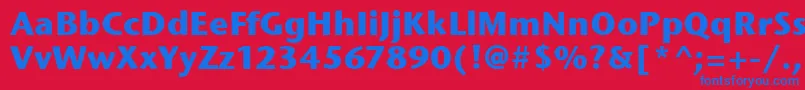Шрифт StoneSansItcBold – синие шрифты на красном фоне