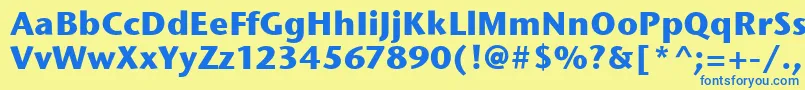Шрифт StoneSansItcBold – синие шрифты на жёлтом фоне
