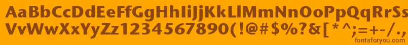 StoneSansItcBold Font – Brown Fonts on Orange Background