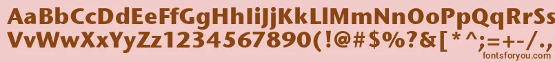 Шрифт StoneSansItcBold – коричневые шрифты на розовом фоне