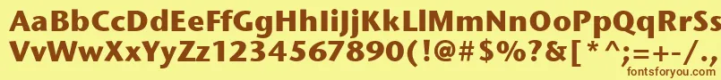 StoneSansItcBold Font – Brown Fonts on Yellow Background