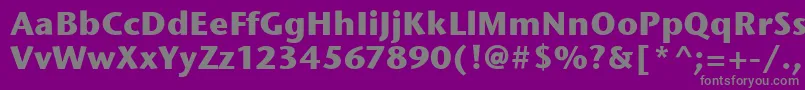 StoneSansItcBold Font – Gray Fonts on Purple Background