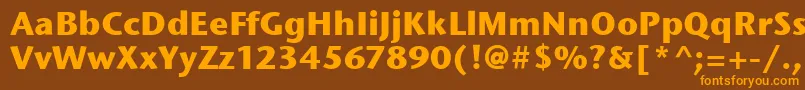 Шрифт StoneSansItcBold – оранжевые шрифты на коричневом фоне