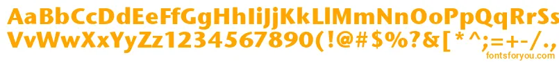 Шрифт StoneSansItcBold – оранжевые шрифты на белом фоне