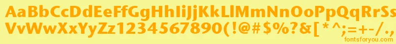 Шрифт StoneSansItcBold – оранжевые шрифты на жёлтом фоне