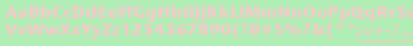 Шрифт StoneSansItcBold – розовые шрифты на зелёном фоне