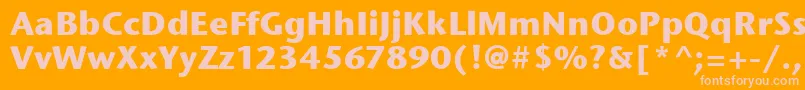 Шрифт StoneSansItcBold – розовые шрифты на оранжевом фоне