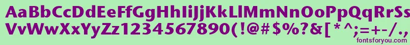 StoneSansItcBold Font – Purple Fonts on Green Background