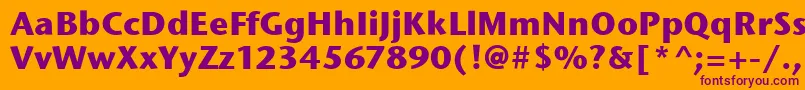 StoneSansItcBold Font – Purple Fonts on Orange Background