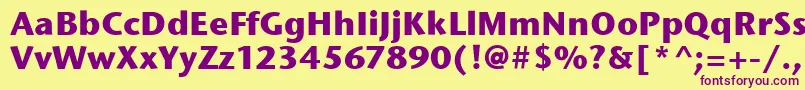 StoneSansItcBold Font – Purple Fonts on Yellow Background