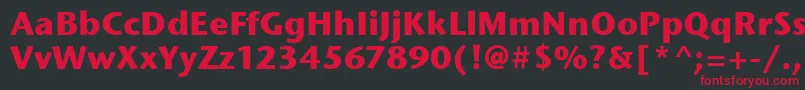 StoneSansItcBold Font – Red Fonts on Black Background